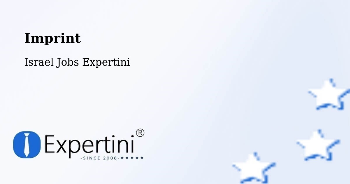 Imprint – ReẖOvot - Israel Jobs Expertini